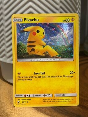 Pokemon Pikachu, 2017, Reverse Holo, Collectible, Fan Favorite
